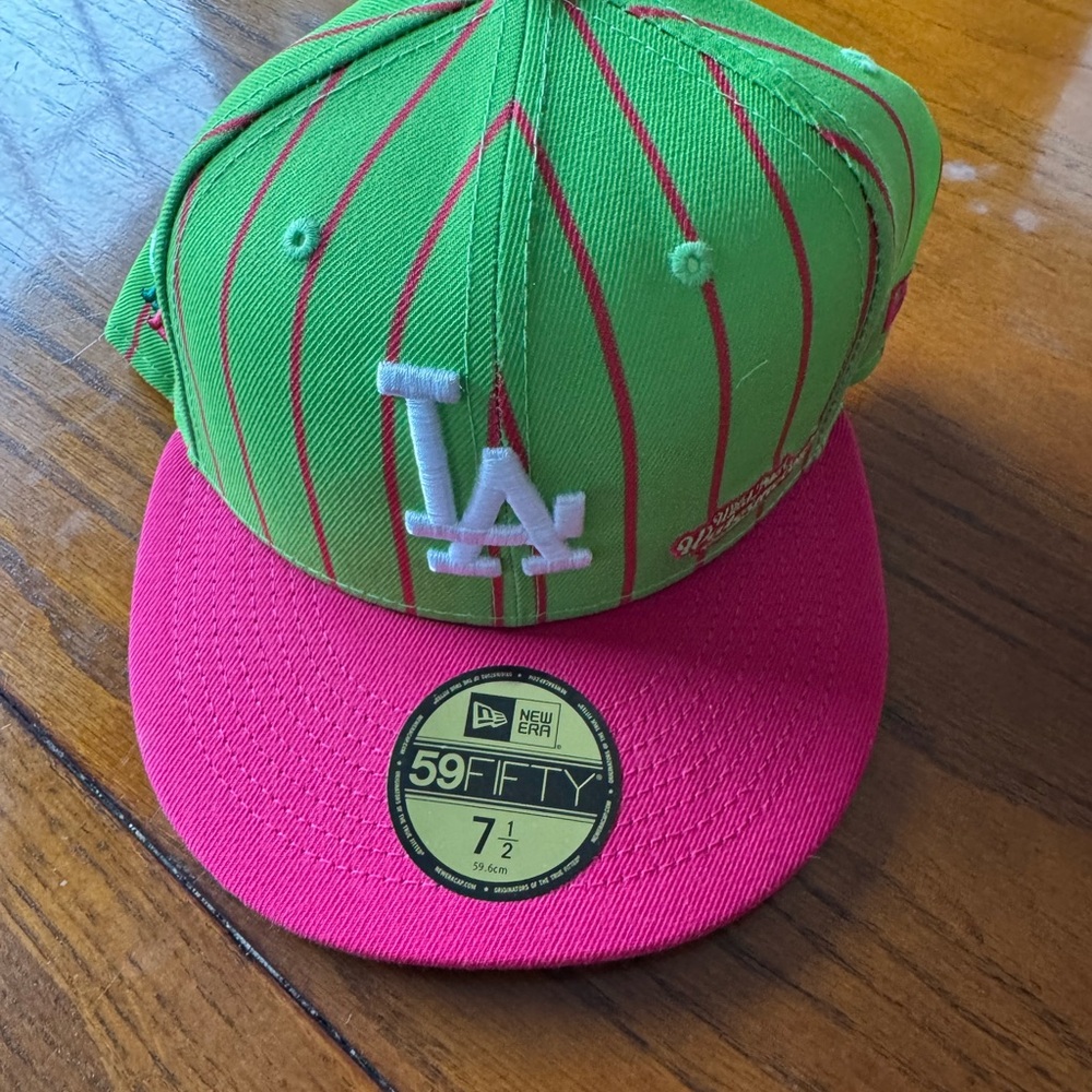 Bubblegum Pink and Green Cap